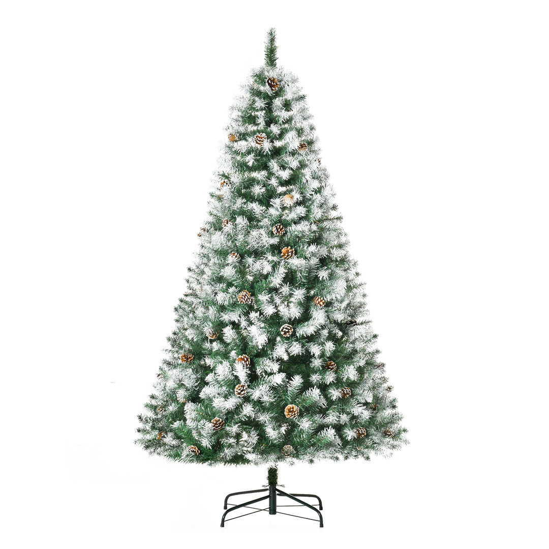 MCL 6FT Artificial Christmas Tree with Pine Cones, Holiday Home Xmas Decoration Automatic Open, Green