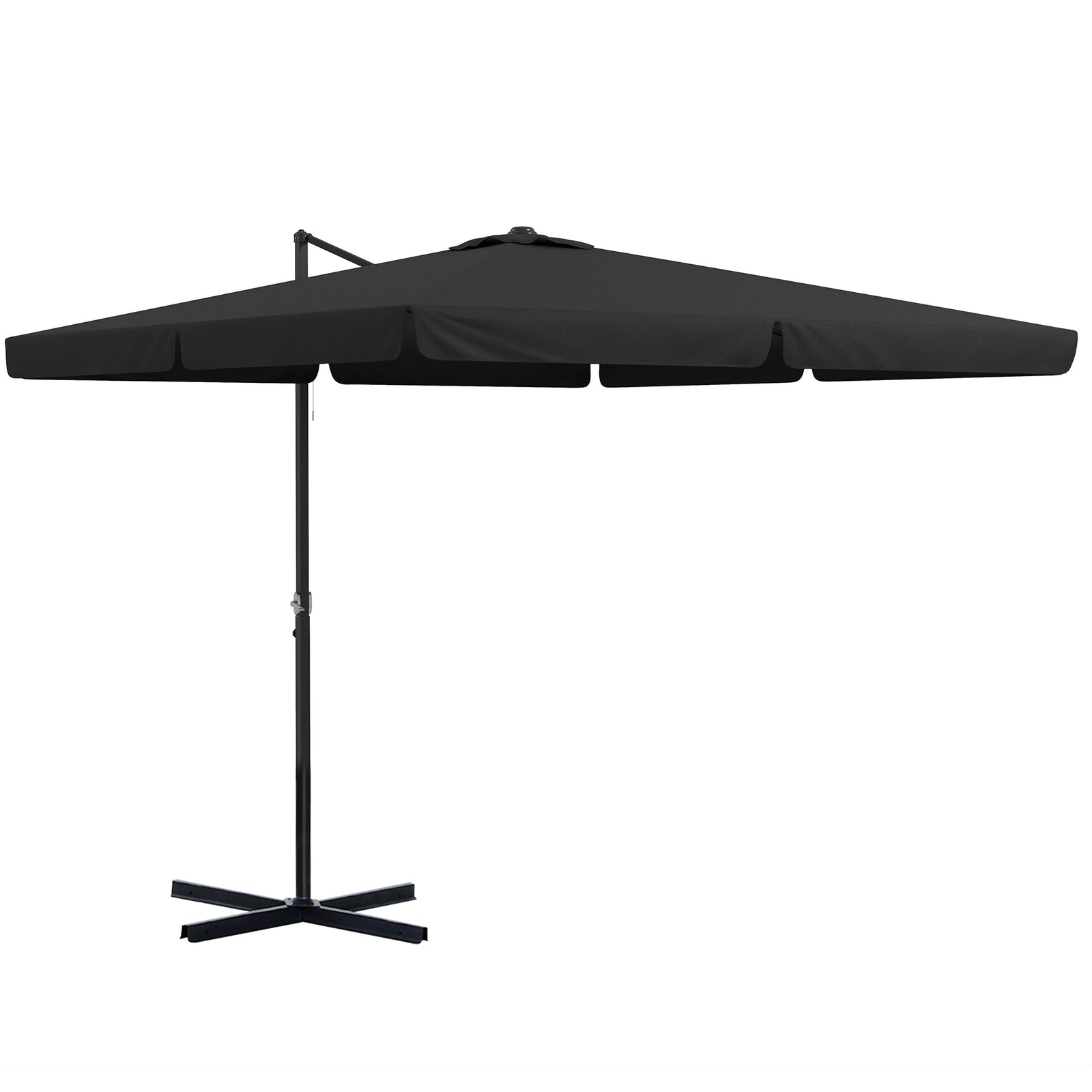 3m Cantilever Parasol, with Four-Position Canopy - Grey