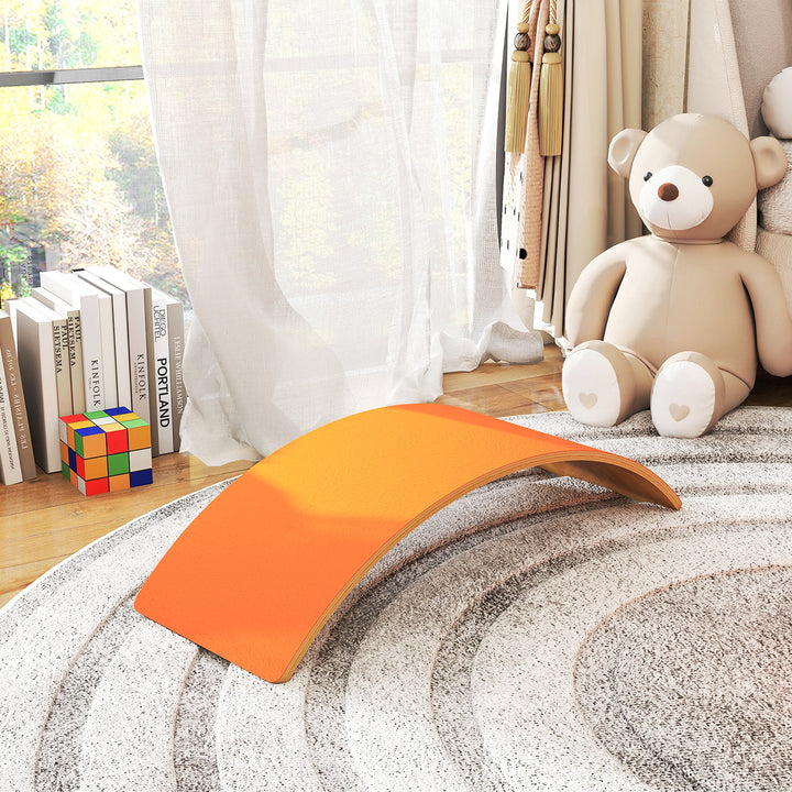Wooden Balance Board for Kids, Wobble Board with Silent Felt for Sensory Play