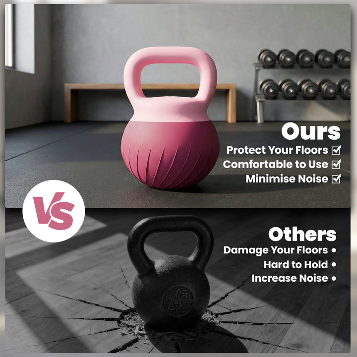 Soft Kettlebell, 8kg Kettle Bell with Anti-Slip Grip for Home Gym Weig