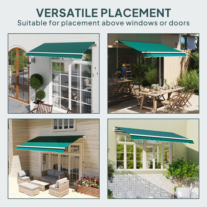 Awning Replacement Canopy, Water Resistant UPF 50+ Sun Shade Cover for 3 x 2.5 m Garden Awning (Fabric Only), Green