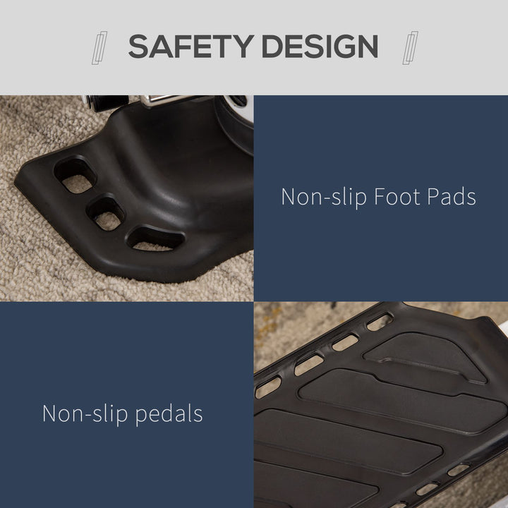 MCL Portable Mini Stepper with LCD Display for Home Gym Office Exercise Workout, Black