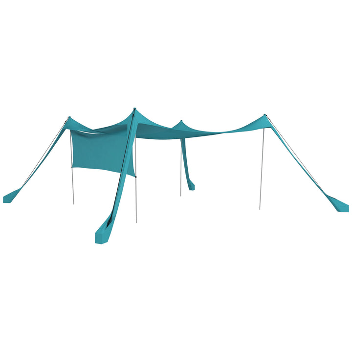 Beach Tent Event Shelter with Detachable Sidewall and Carry Bag, for Camping, Trips, Fishing, Picnics, Sky Blue
