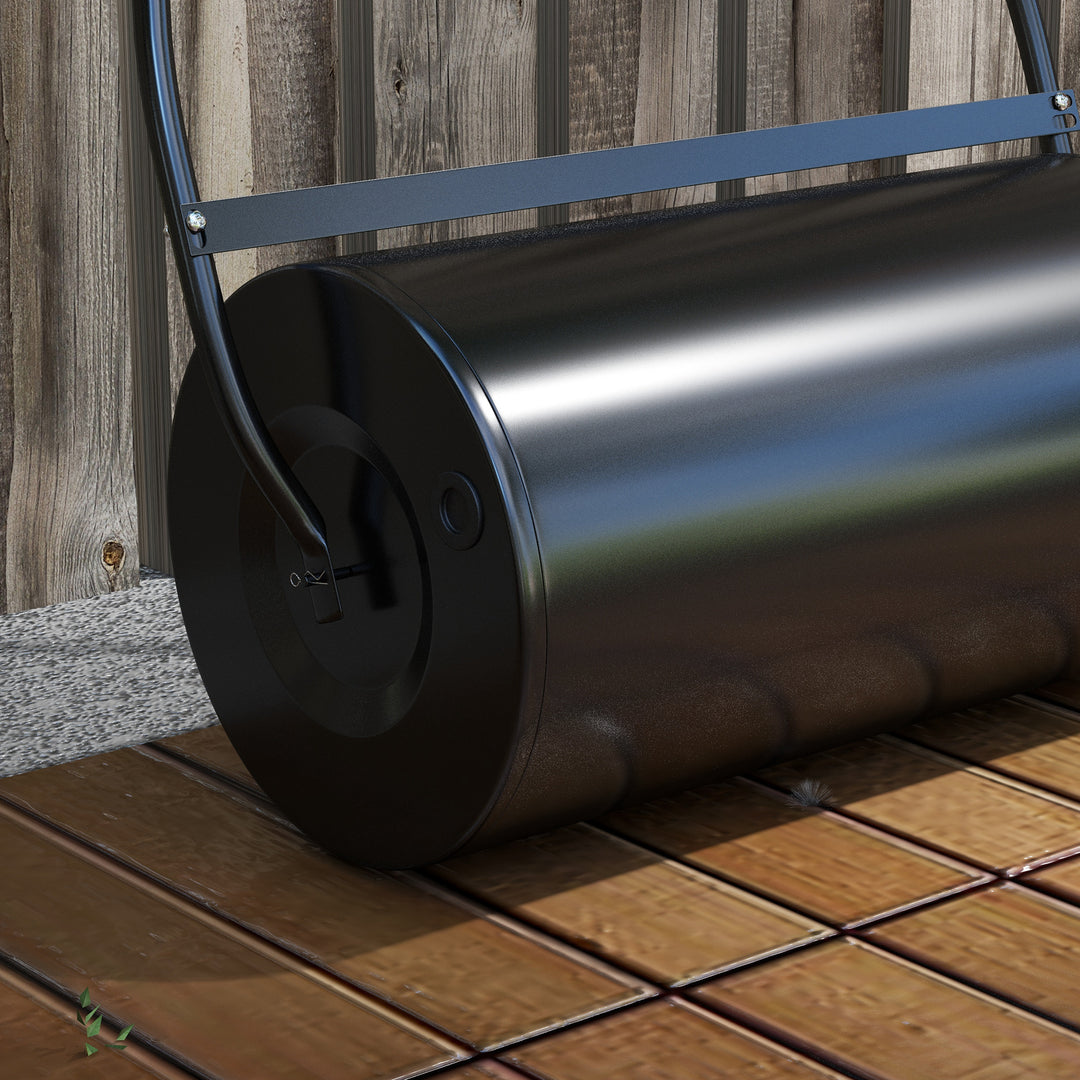 MCL Heavy Duty Garden Lawn Roller Push Tow Water Sand Filled 46L Equipment Manual Push Rolling Drum