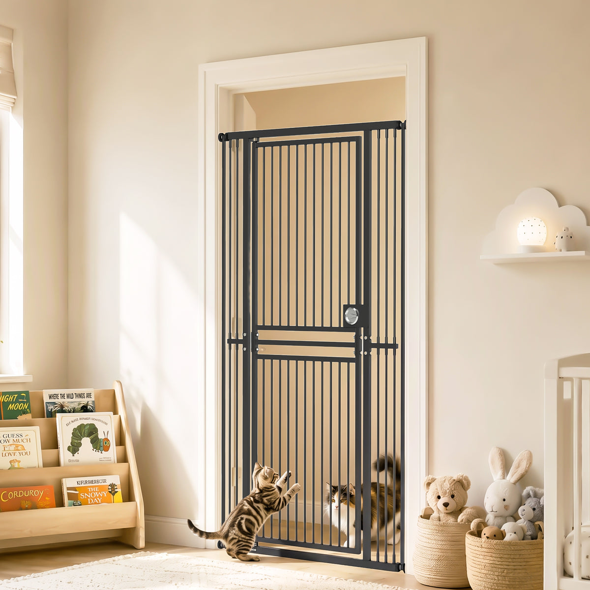 180cm Extra Tall Cat Gate, Adjustable Pet Gate with 74-100 cm Wide - view 2