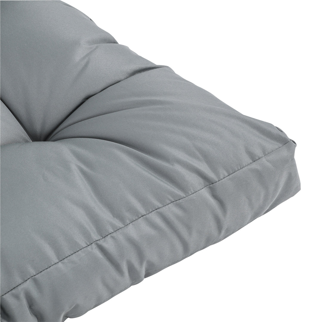 2Pcs Garden Tufted Pallet Cushions Seat Pad Back Cushion Indoor Outdoor Grey