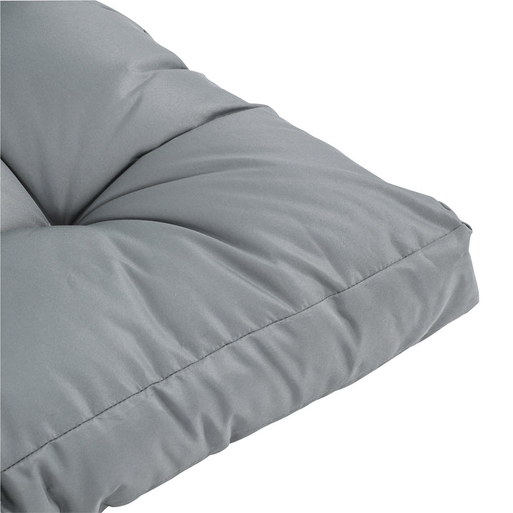 2Pcs Garden Tufted Pallet Cushions Seat Pad Back Cushion Indoor Outdoor Grey