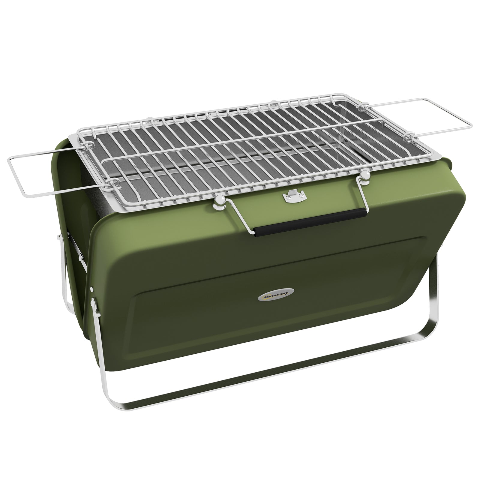 Metal Suitable-Style Portable BBQ Grill - Green