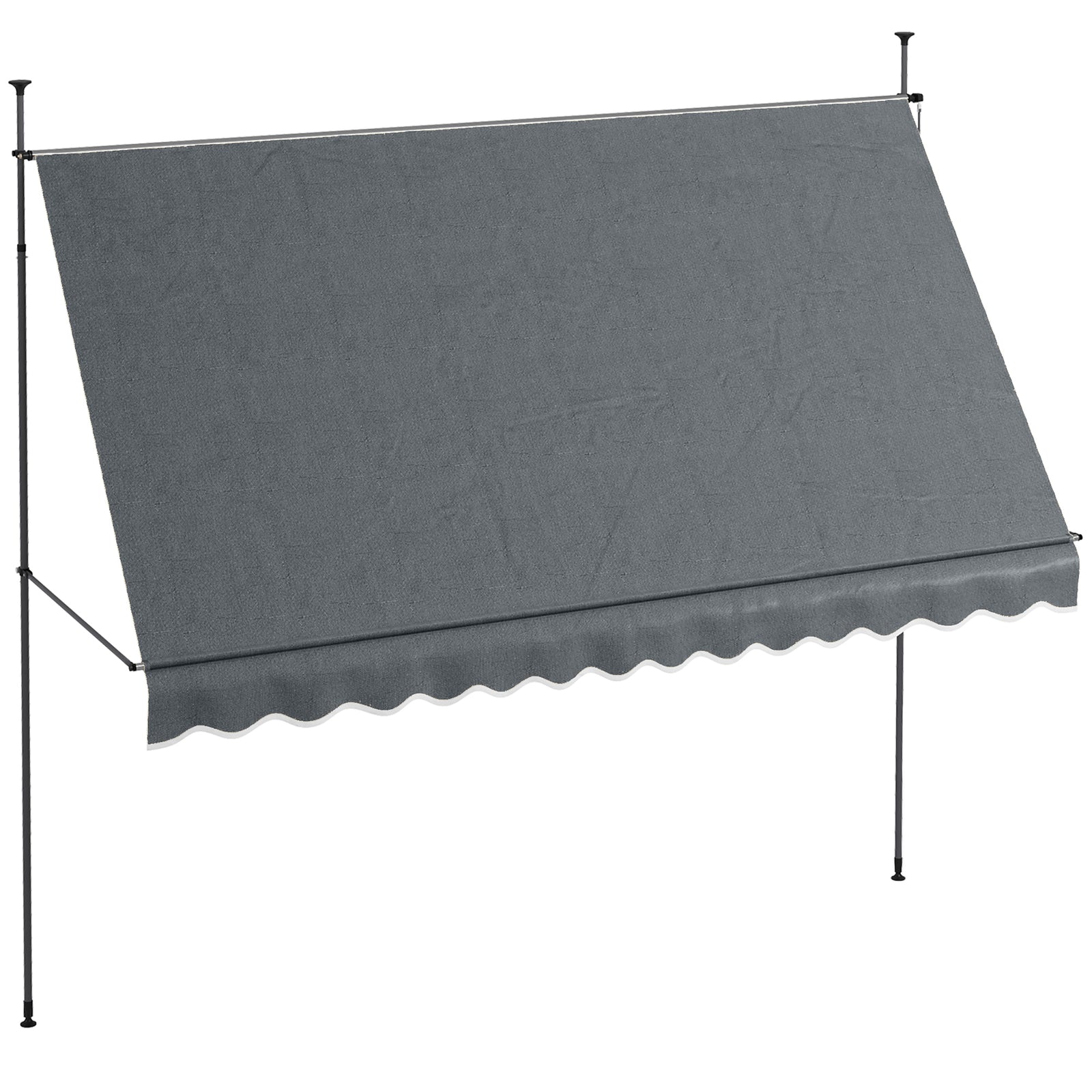 3.5 x 1.2m Manual Retractable Awning - Grey