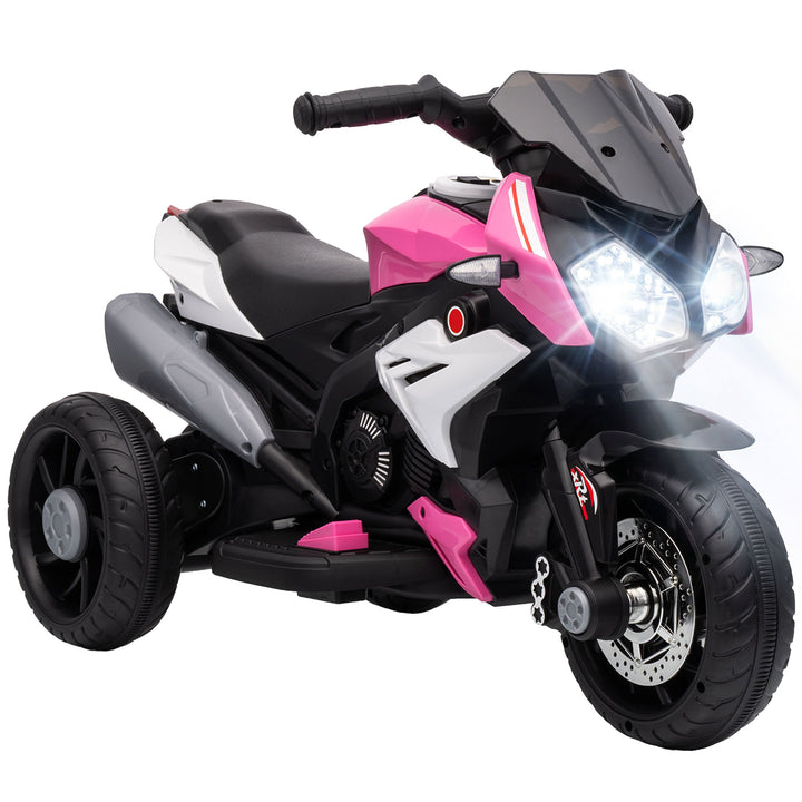 Kids Electric Motorcycle, 6V Ride on Motorcycle with 3 Wheels, LED Hea