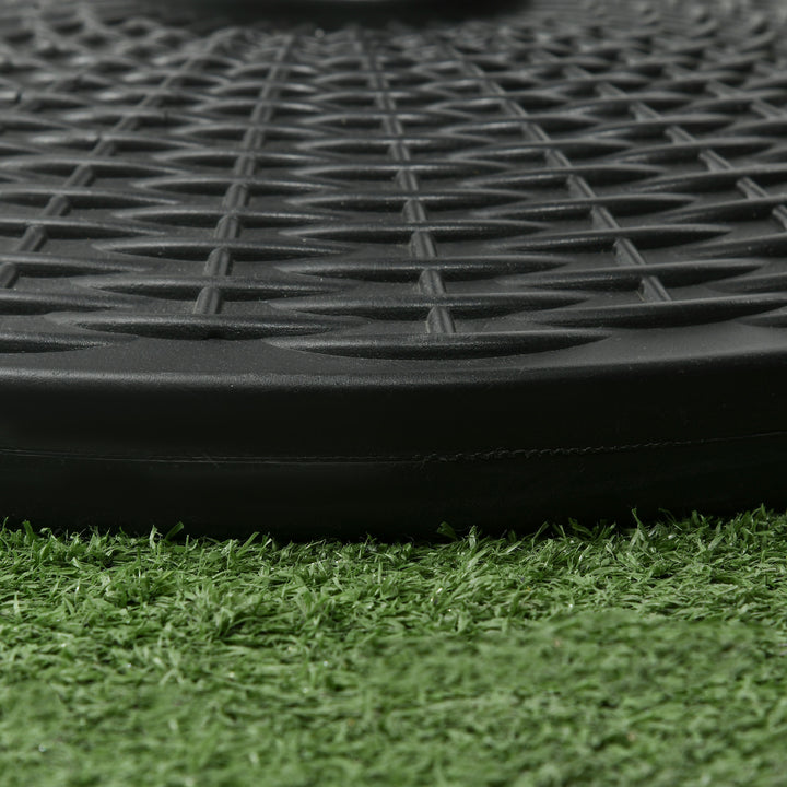 11.5 kg Plastic and Cement Rattan Pattern Parasol Base - Black