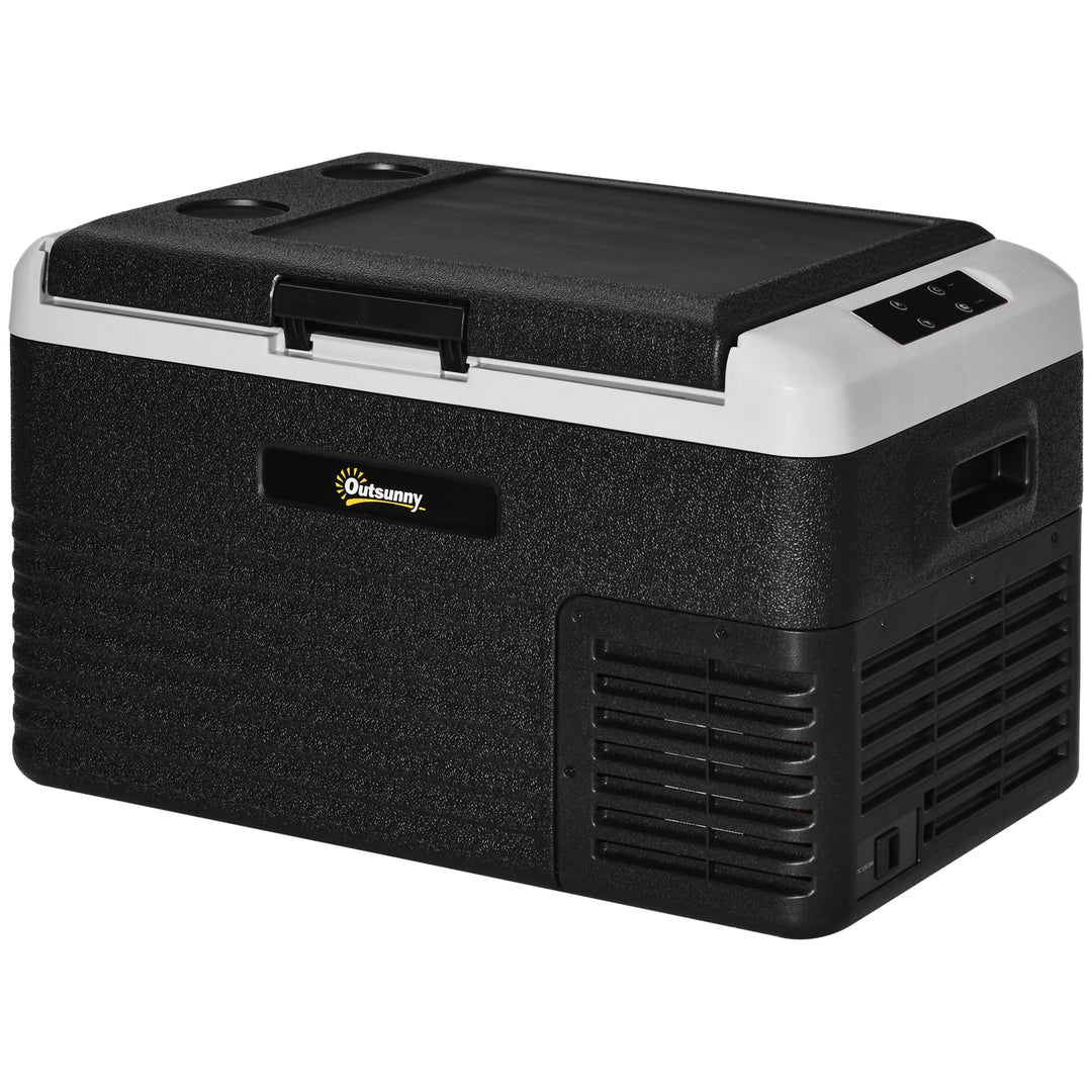 30L Portable Car Refrigerator - Grey and Black