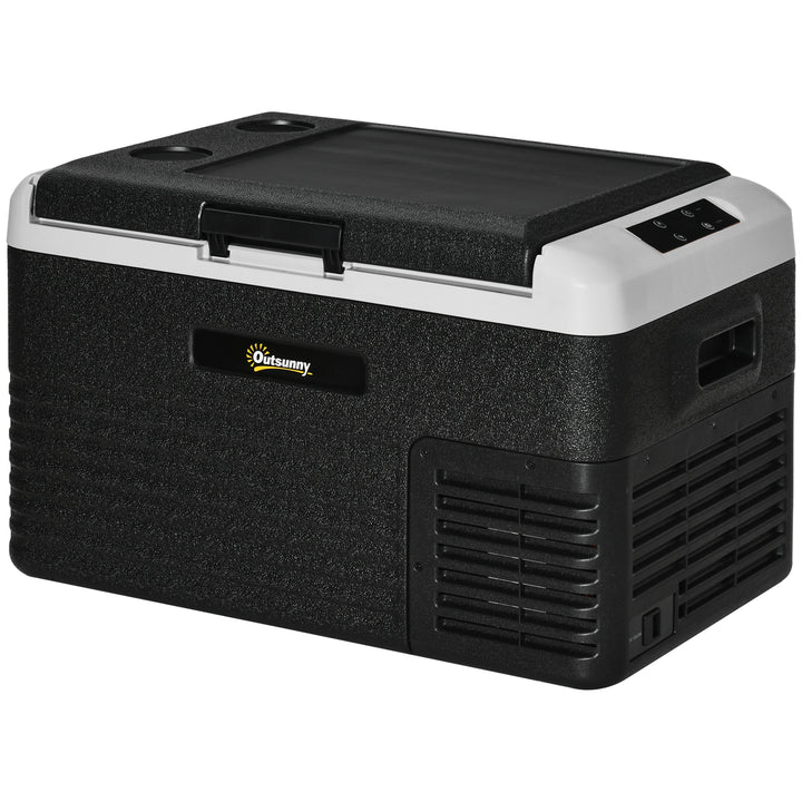 30L Portable Car Refrigerator - Grey and Black