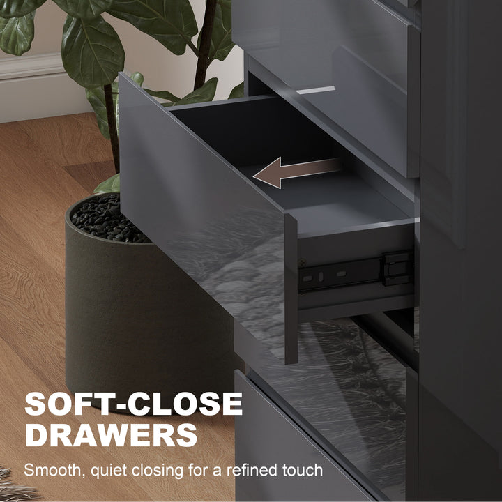 Chest of Drawers, 5-Drawer Storage Cabinets, Modern Dresser, Storage D
