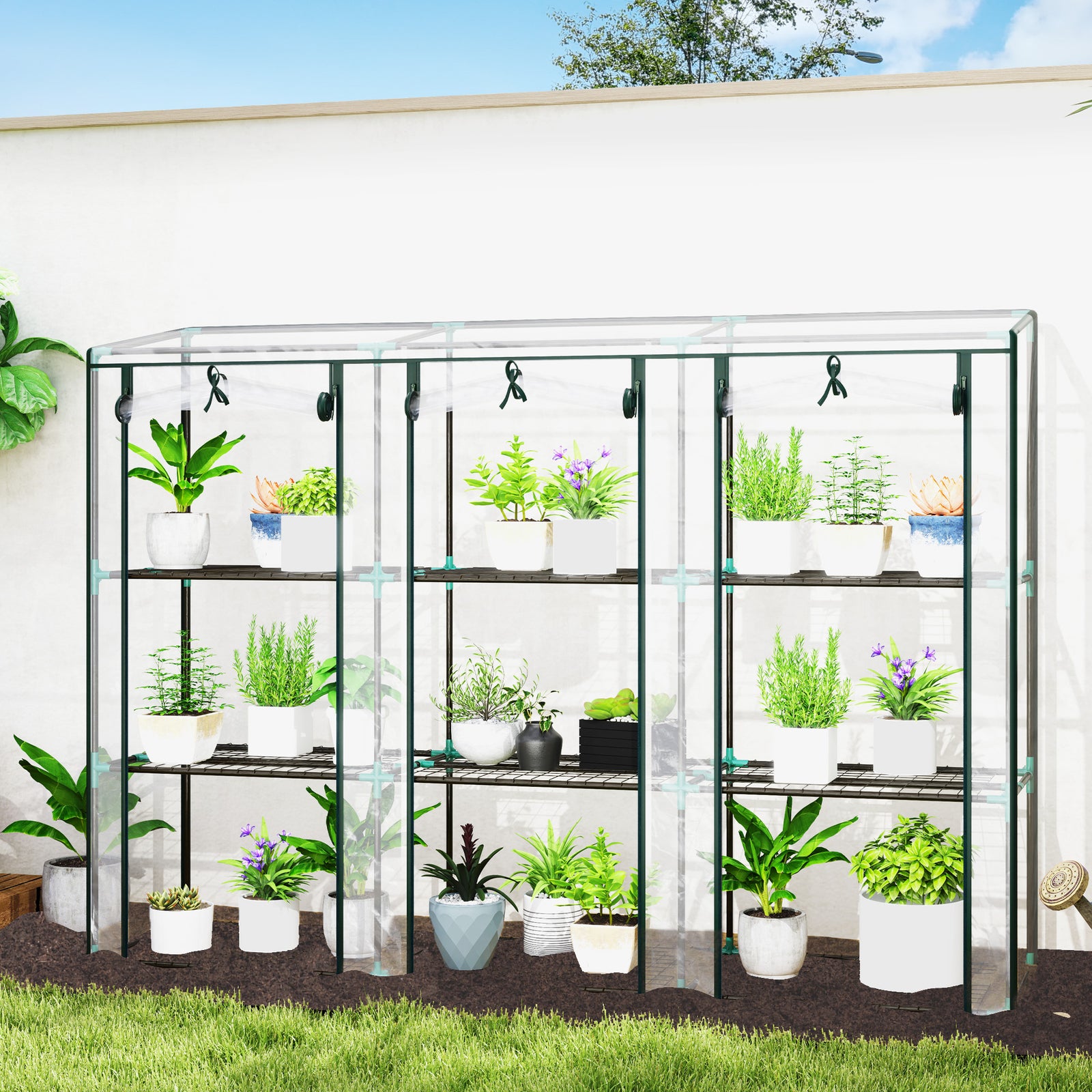 46 x 215cm Nine-Shelf Greenhouse
