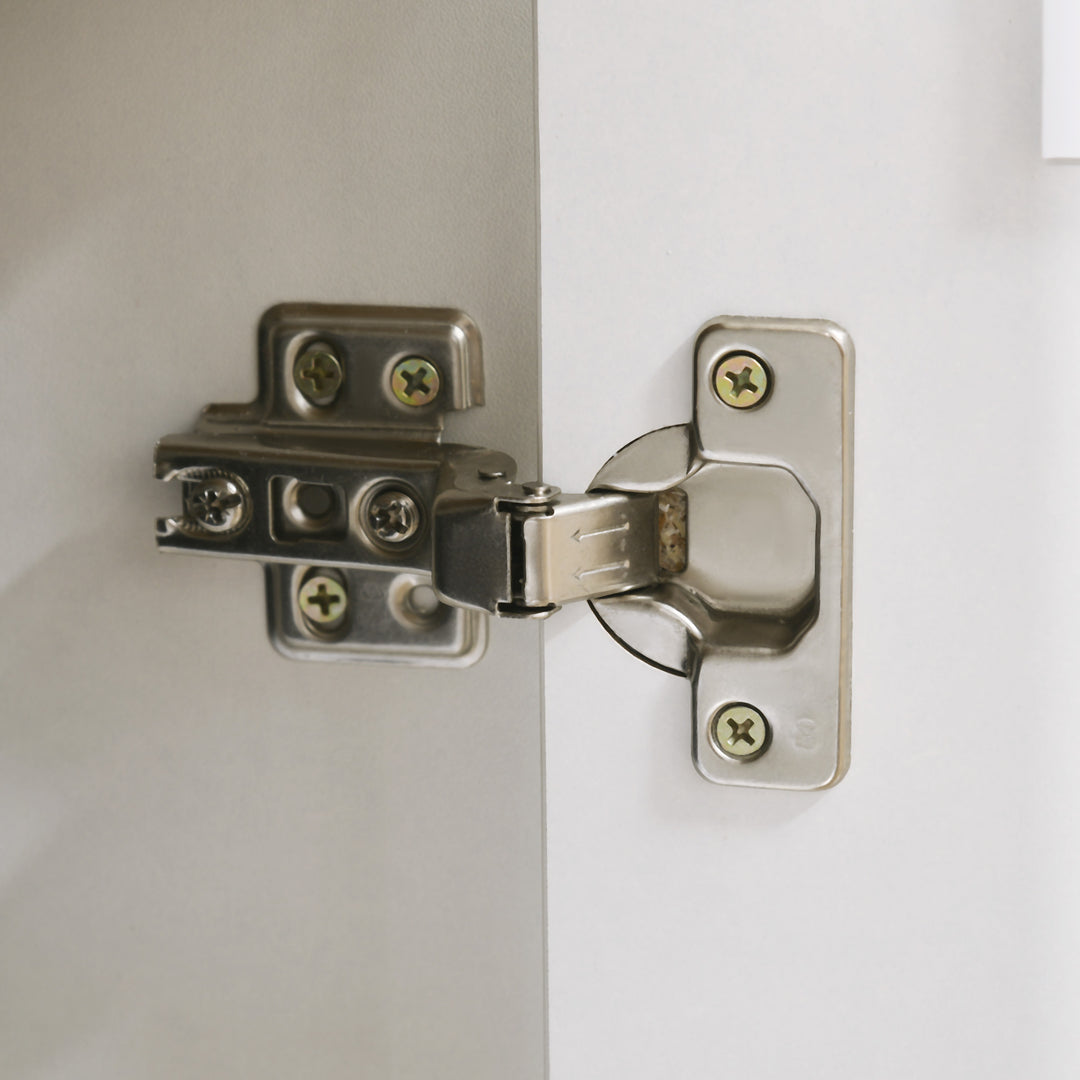 MCL Computer Desk with Drawers, High Gloss Home Office Desk with Storage Cabinet, Study Workstation, 120 x 60cm, White