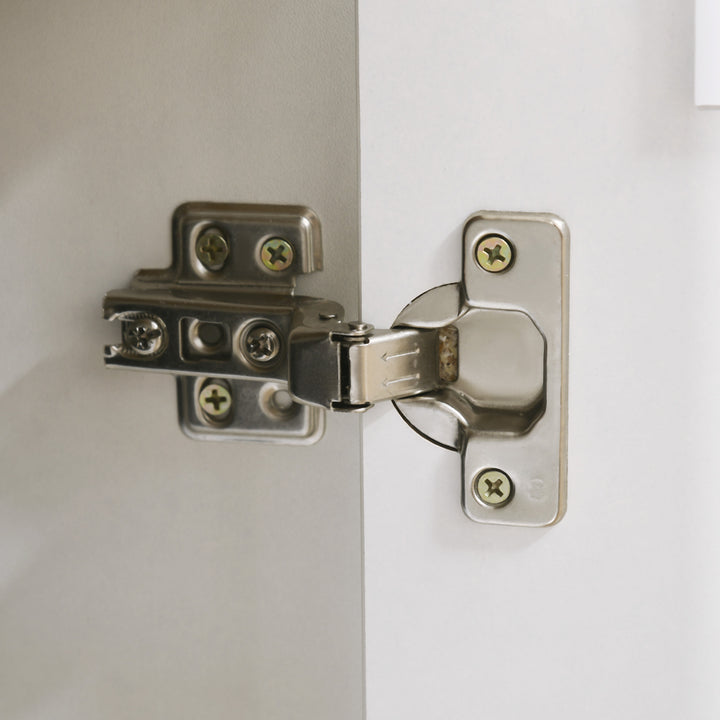 MCL Computer Desk with Drawers, High Gloss Home Office Desk with Storage Cabinet, Study Workstation, 120 x 60cm, White