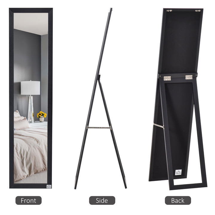 Full Length Mirror for Bedroom, Free Standing Dressing Mirror, Wall Mirror for Living Room, 37 x 154 cm, Black