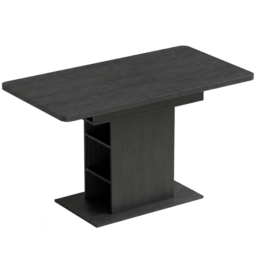 Extendable Dining Table for 4-6 People, 110-130cm Kitchen Table with 6