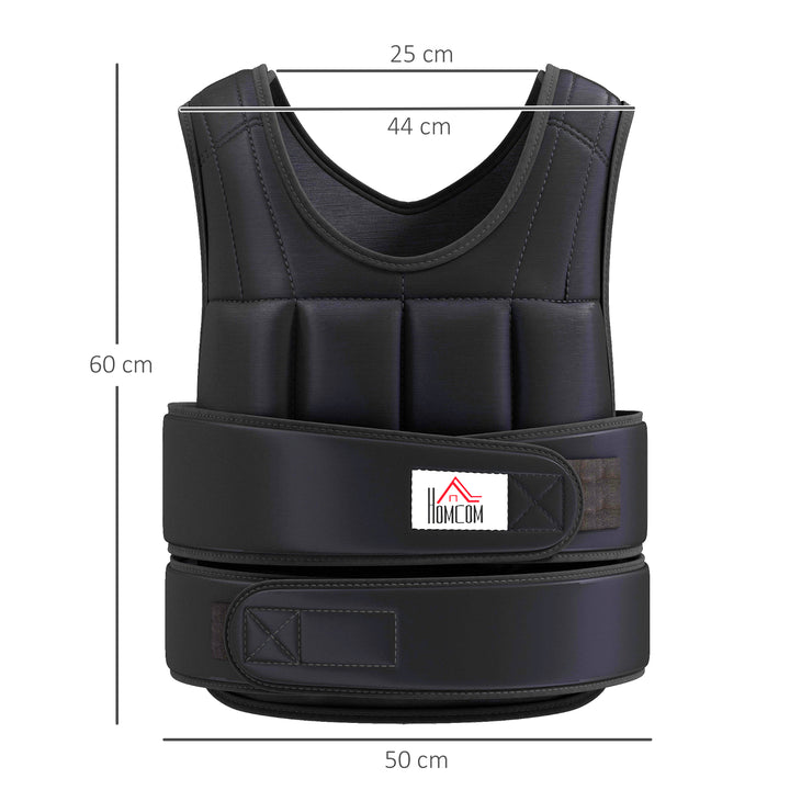 15kg Weighted Vest, Adjustable Running Weight Vest with 38 Weight Bags for Men or Women Cardio Exercise, Black