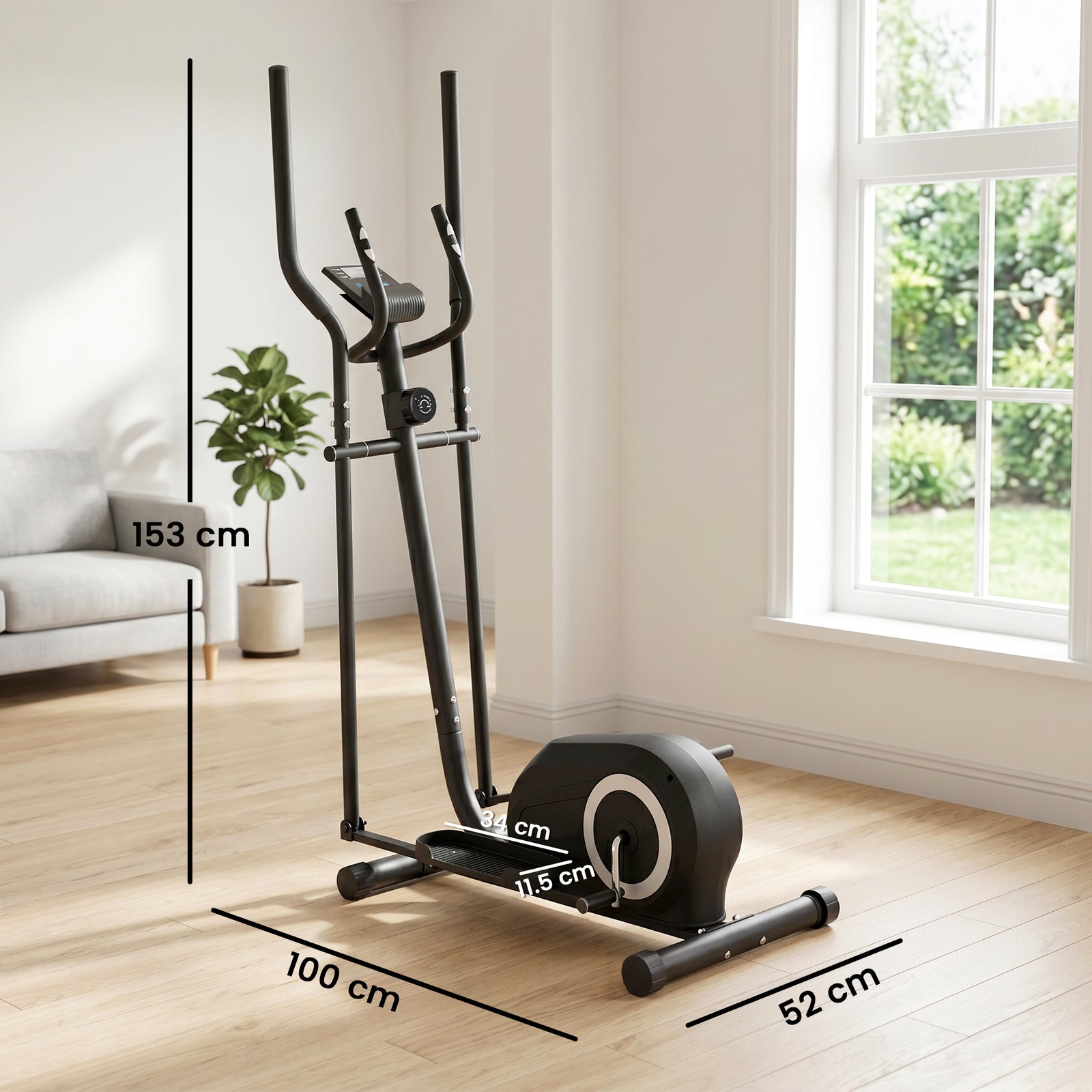 Elliptical Cross Trainer for Home, Quiet Magnetic Elliptical Machine w