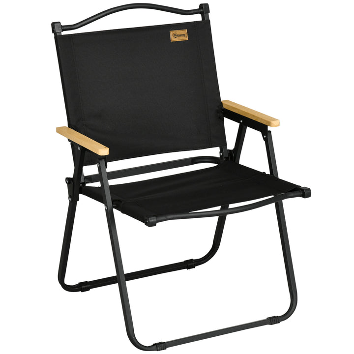 Camping Chair for Adults, Lightweight Folding Chair, Portable Chair for Camping, Fishing, Beach and Outdoor Travel, Black