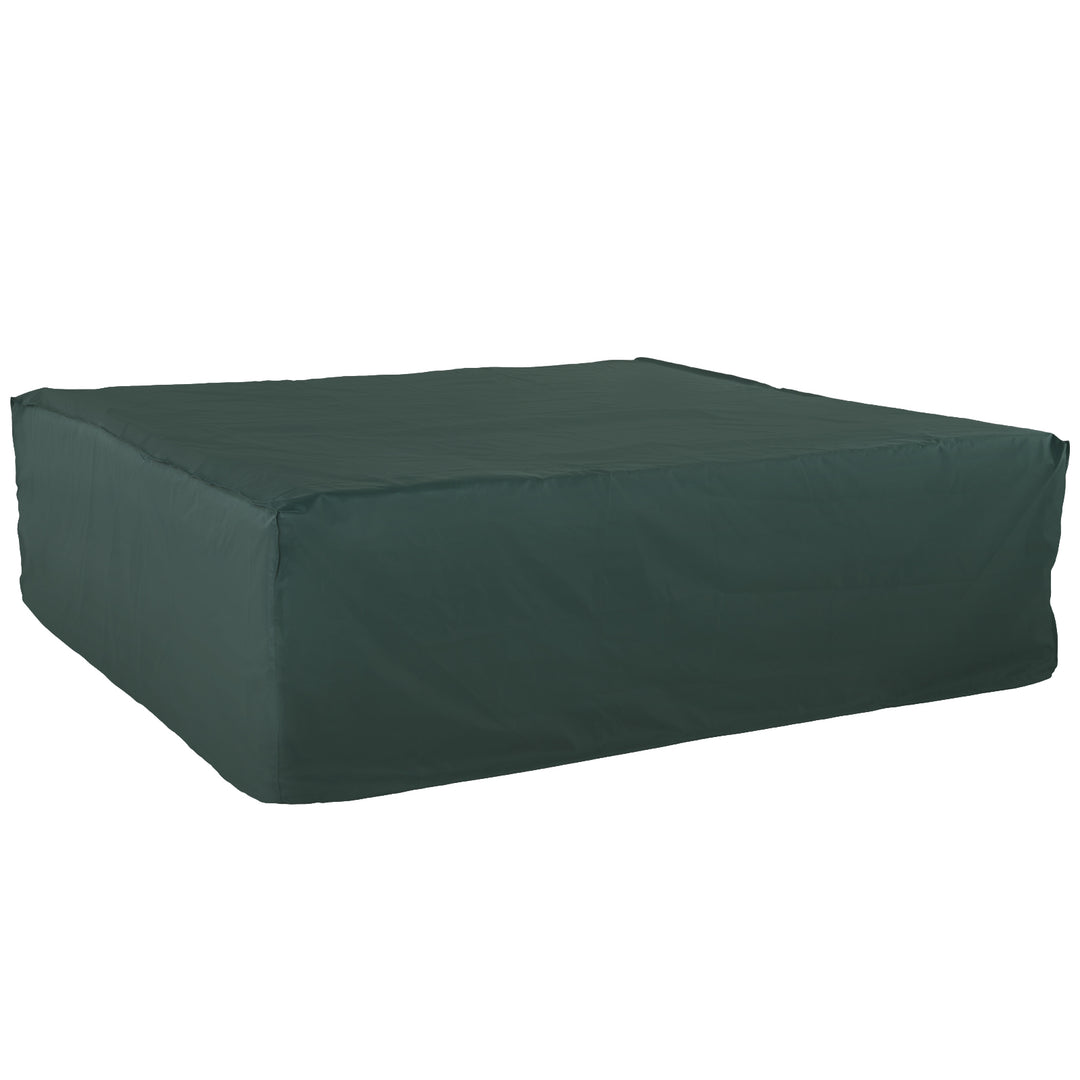 MCL Large Patio Garden Furniture Set Cover 600D Oxford Square Waterproof, 230 x 230 x 70 cm, Green