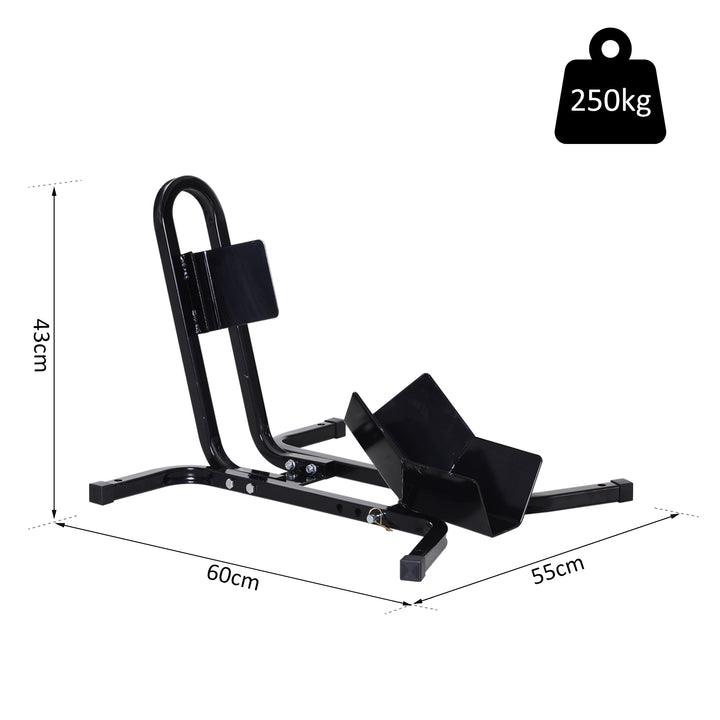 Metal Motorcycle Motorbike Wheel Chock Locking Stand System 17”,19”,21”/43,48,51 Cm Front Wheels Steel Adjustable Fixing Tyre Holder Support