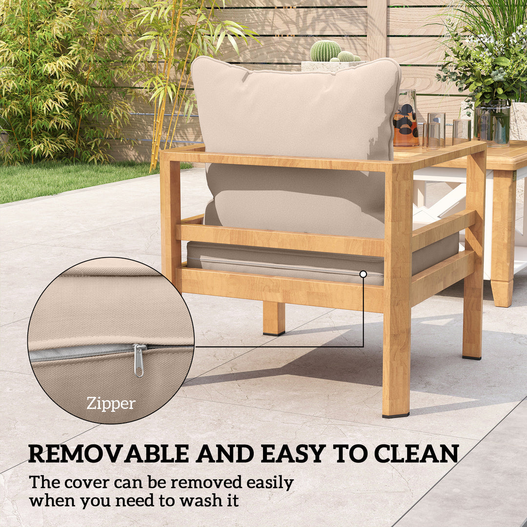 Seat and Back Padded Cushion Set, CUSHION ONLY - Beige