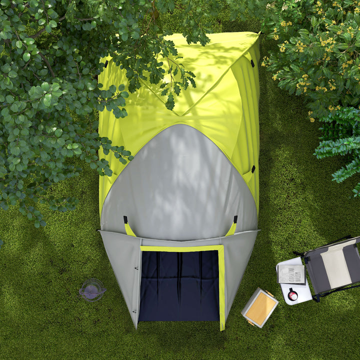 Two-Man Dome Tent, with Front Porch and Accessories - Yellow/Grey