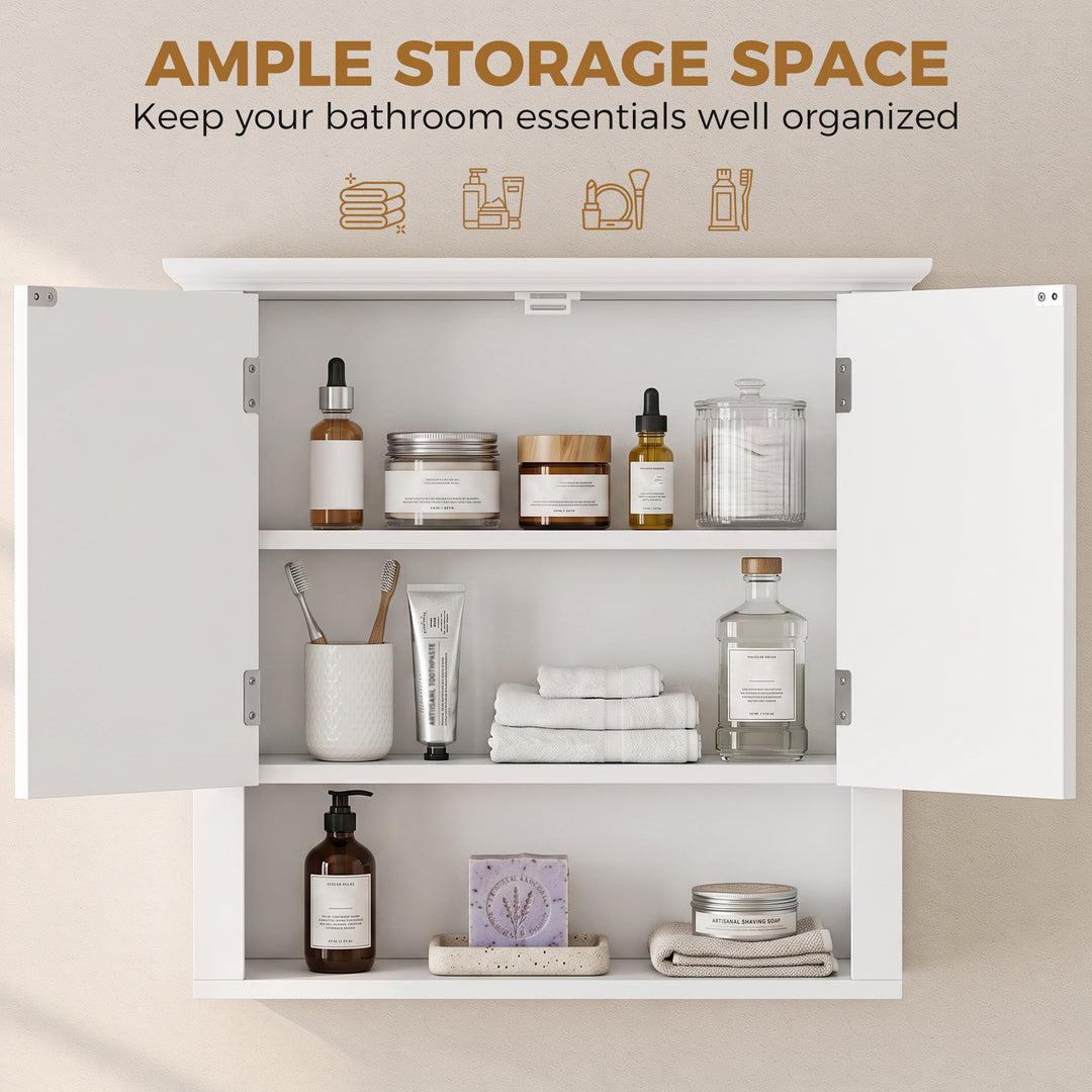 Bathroom Wall Cabinet, Medicine Cabinet, Kitchen Cupboard with 2 Doors