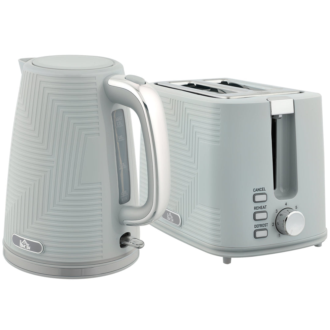 HOMCOM Modern Kettle and Toaster Set