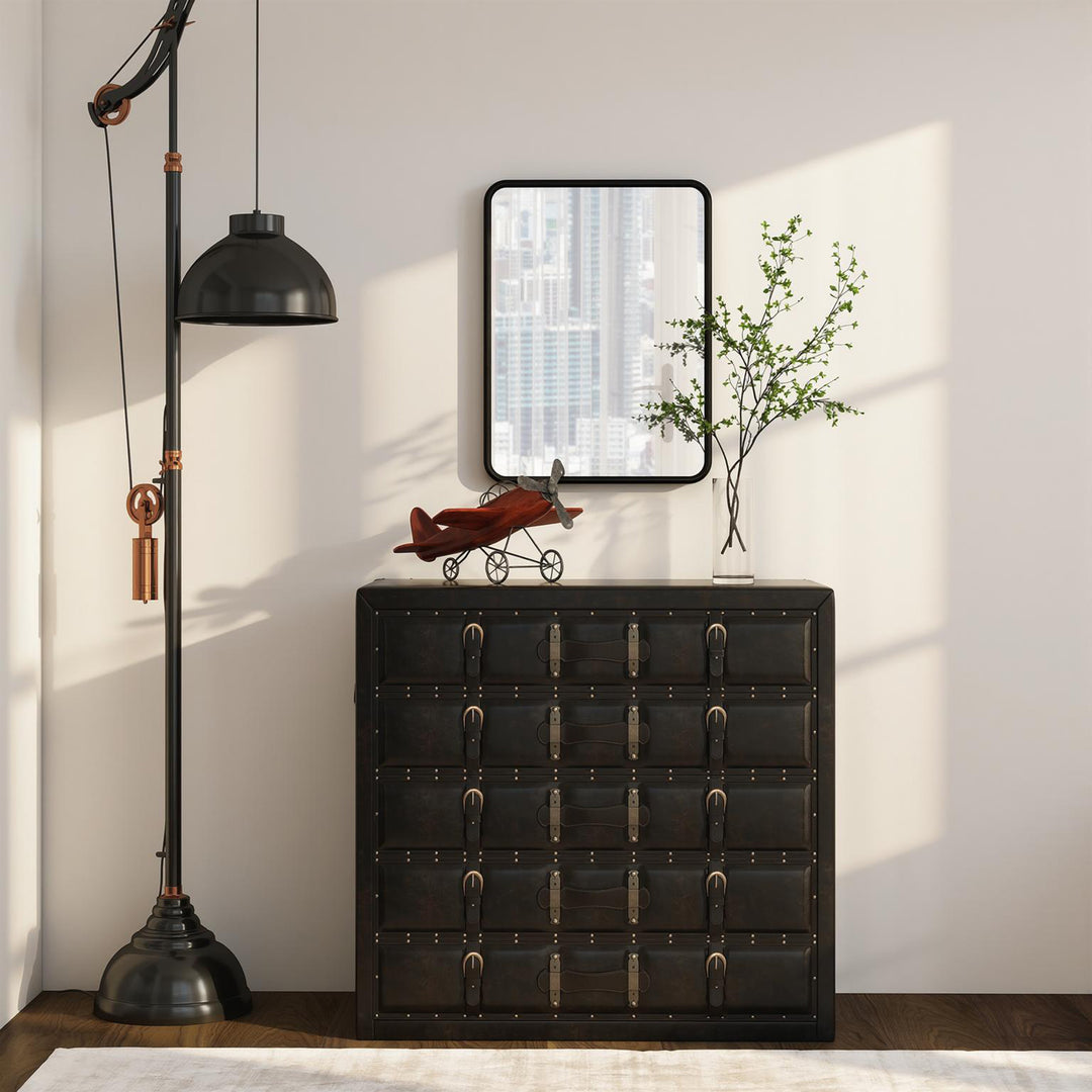 Rectangular Wall Mirror with HD Glass - Black