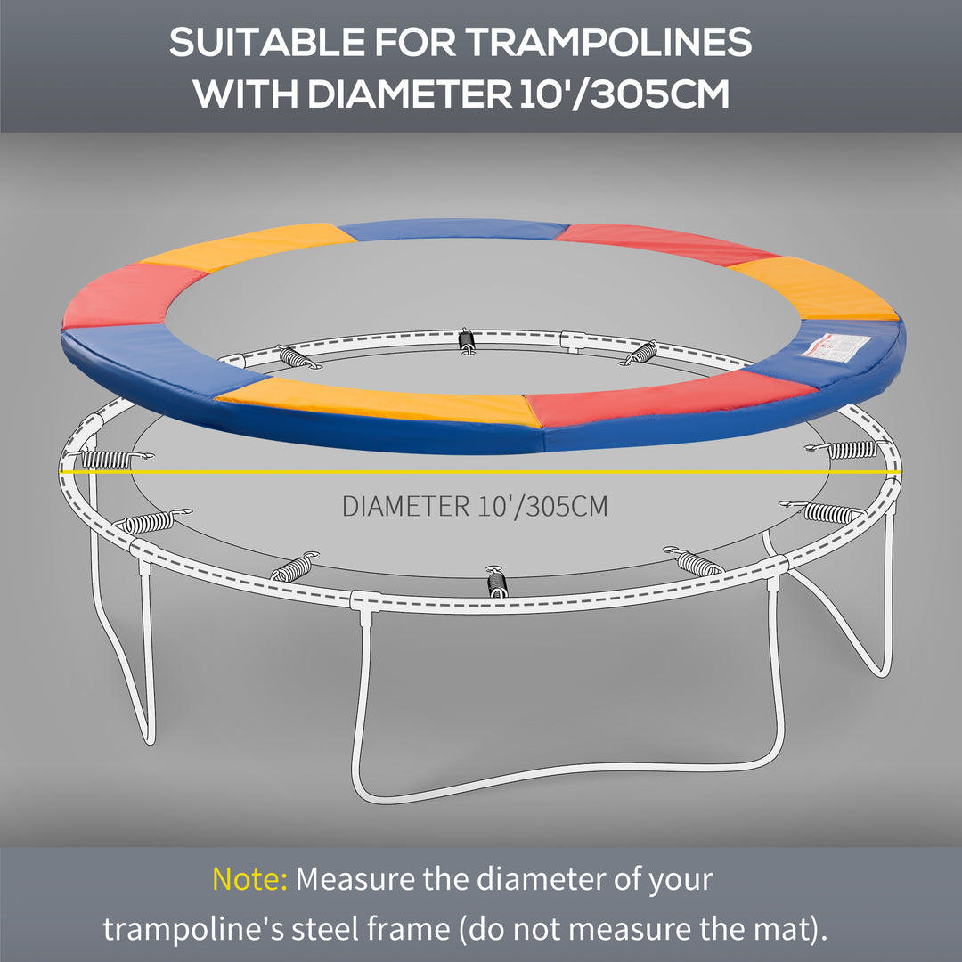 10FT Trampoline Pad, Φ305cm Trampoline Accessories Surround Safety Pad Foam Padding Pads Replacement Spare, Multi-Colour