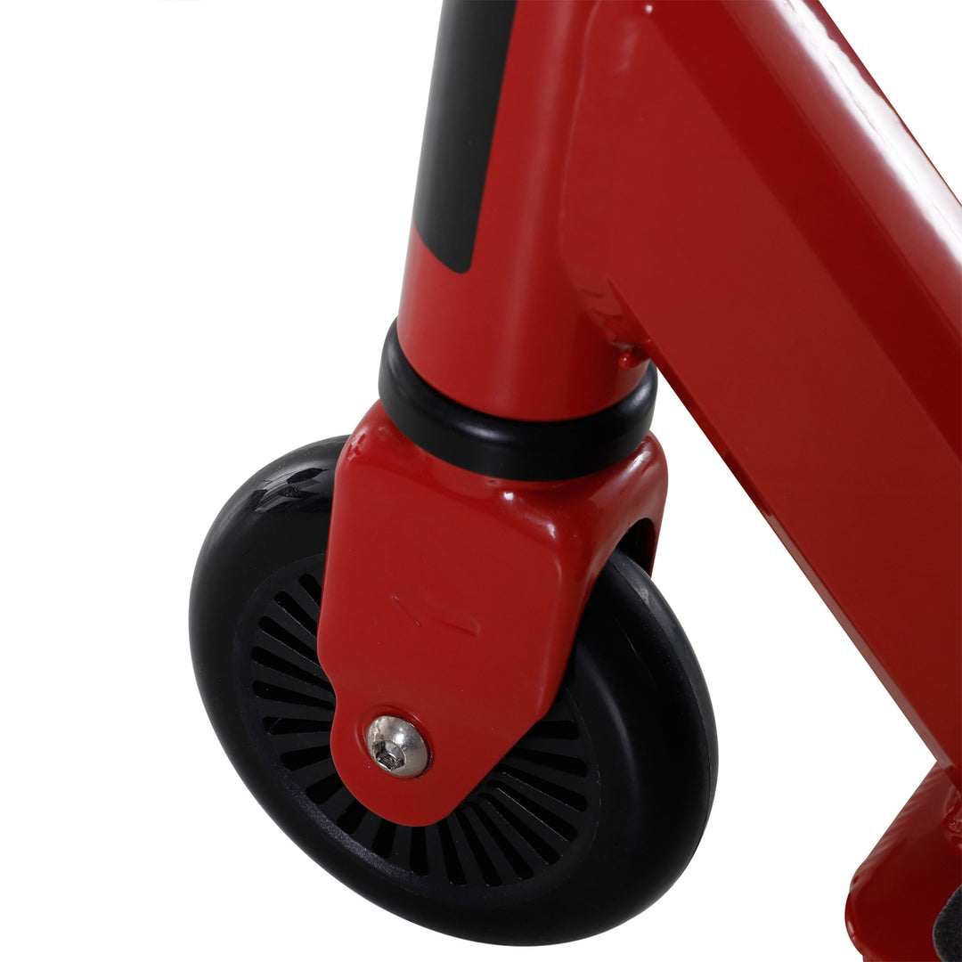 Street Stunt Scooter Intermediate and Beginner Freestyle Tricks Scooters For 14+ Teens Adult w/ Rear φ10cm Wheel & Brake - Red