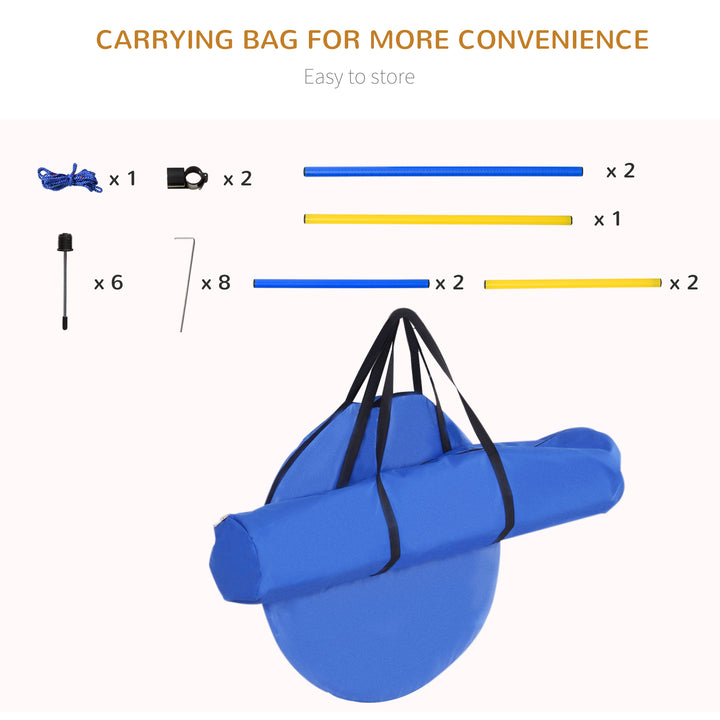 Pet Agility Training Equipment Dog Play Run Jump Obedience Training Set Adjustable (Poles + Hurdle + Tunnel + Pause Box)