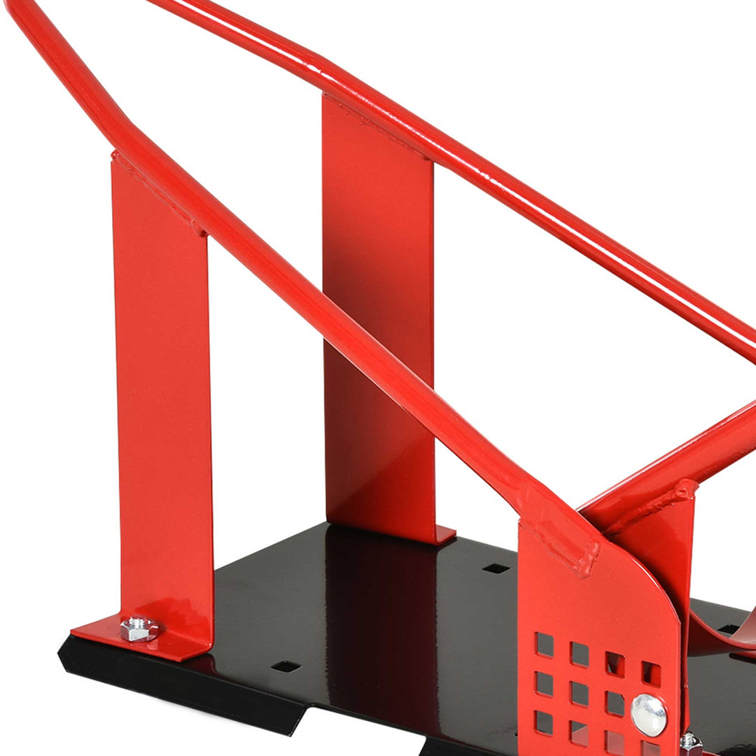 Motorcycle Wheel Chock 8-15.5 cm Metal Motorbike Holder Pre-Drilled Holes For Truck And Trailer