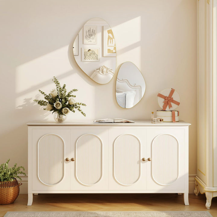 Set of 2 Pebble-Shaped Wall Mirror