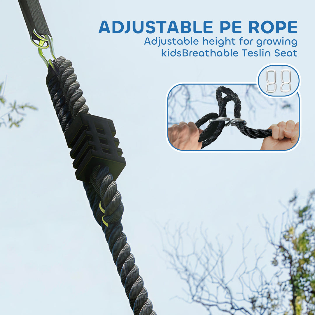 Nest Swing with Adjustable Ropes and Tree Straps, Basket Swing for Kid