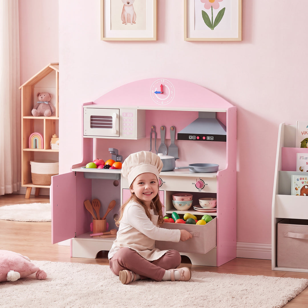 Kids Play Kitchen with Lights &amp; Sounds, Pretend Play Toy set with - view 2