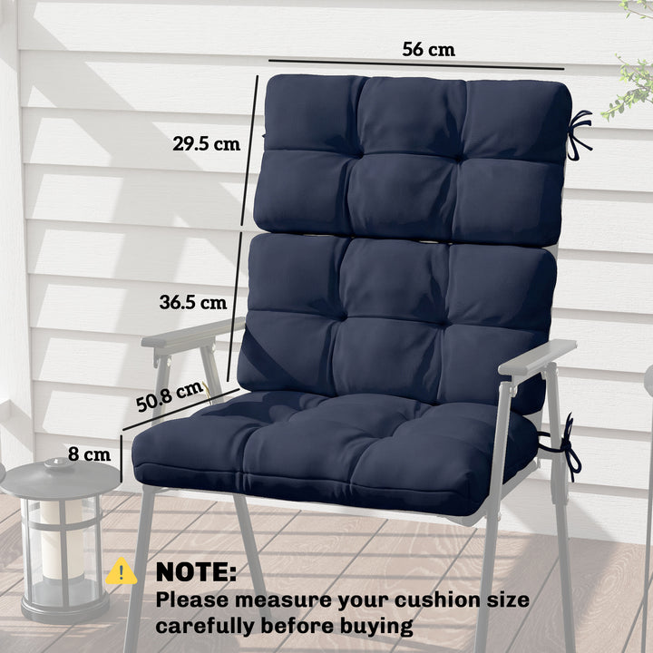 2-Piece Seat Cushion Replacement with Backrest, Garden Patio Chair Cus