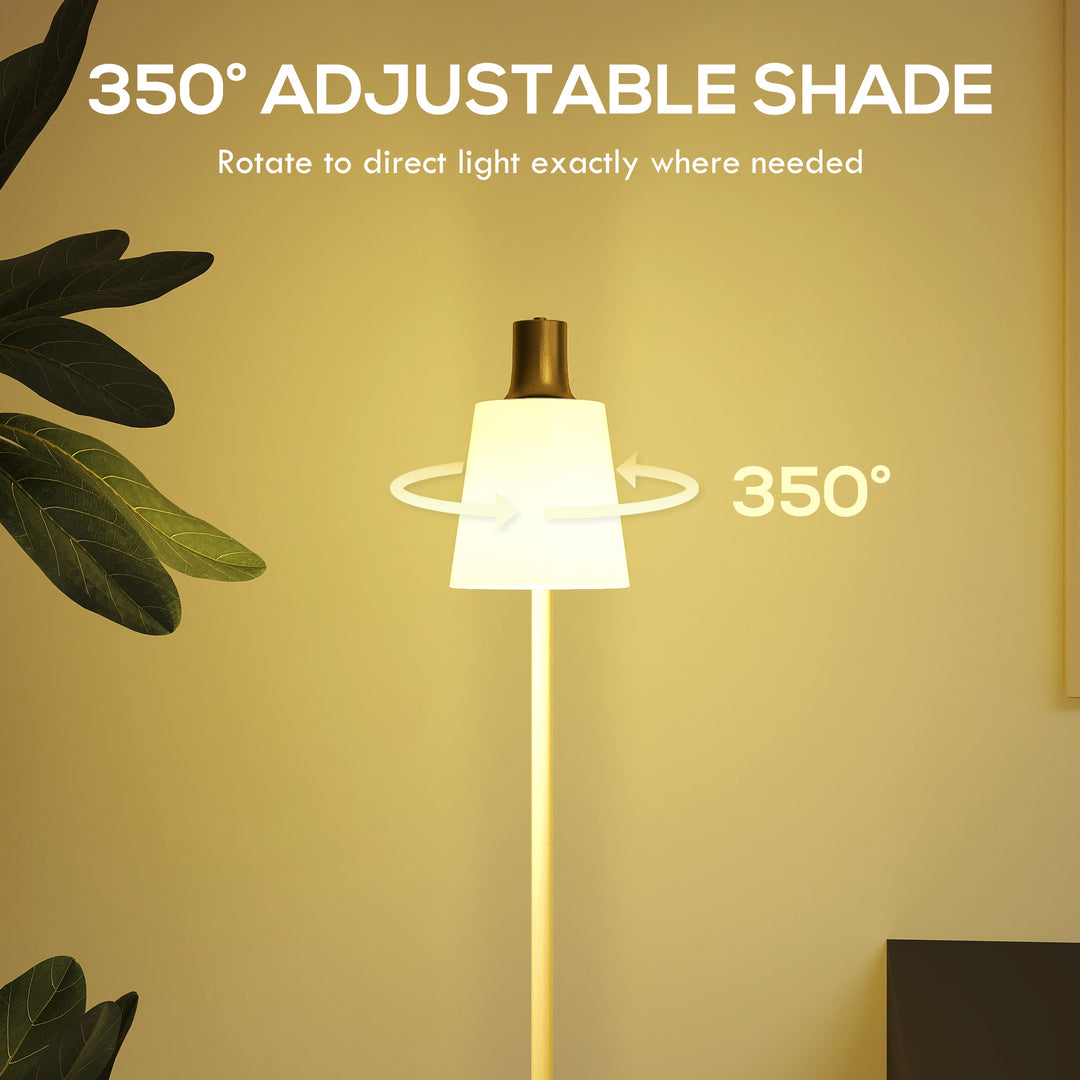 Modern Standing Lamp, Floor Lamp with 350° Rotatable Head for Living R