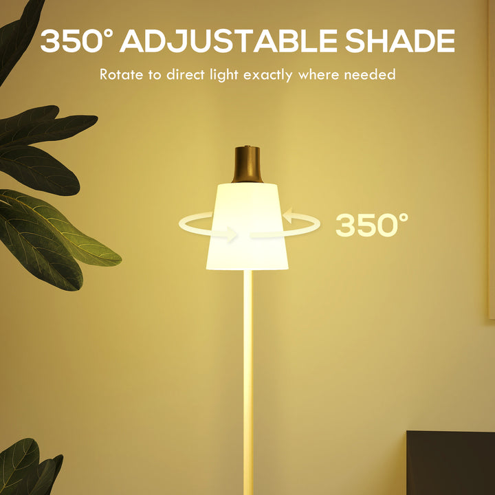Modern Standing Lamp, Floor Lamp with 350° Rotatable Head for Living R