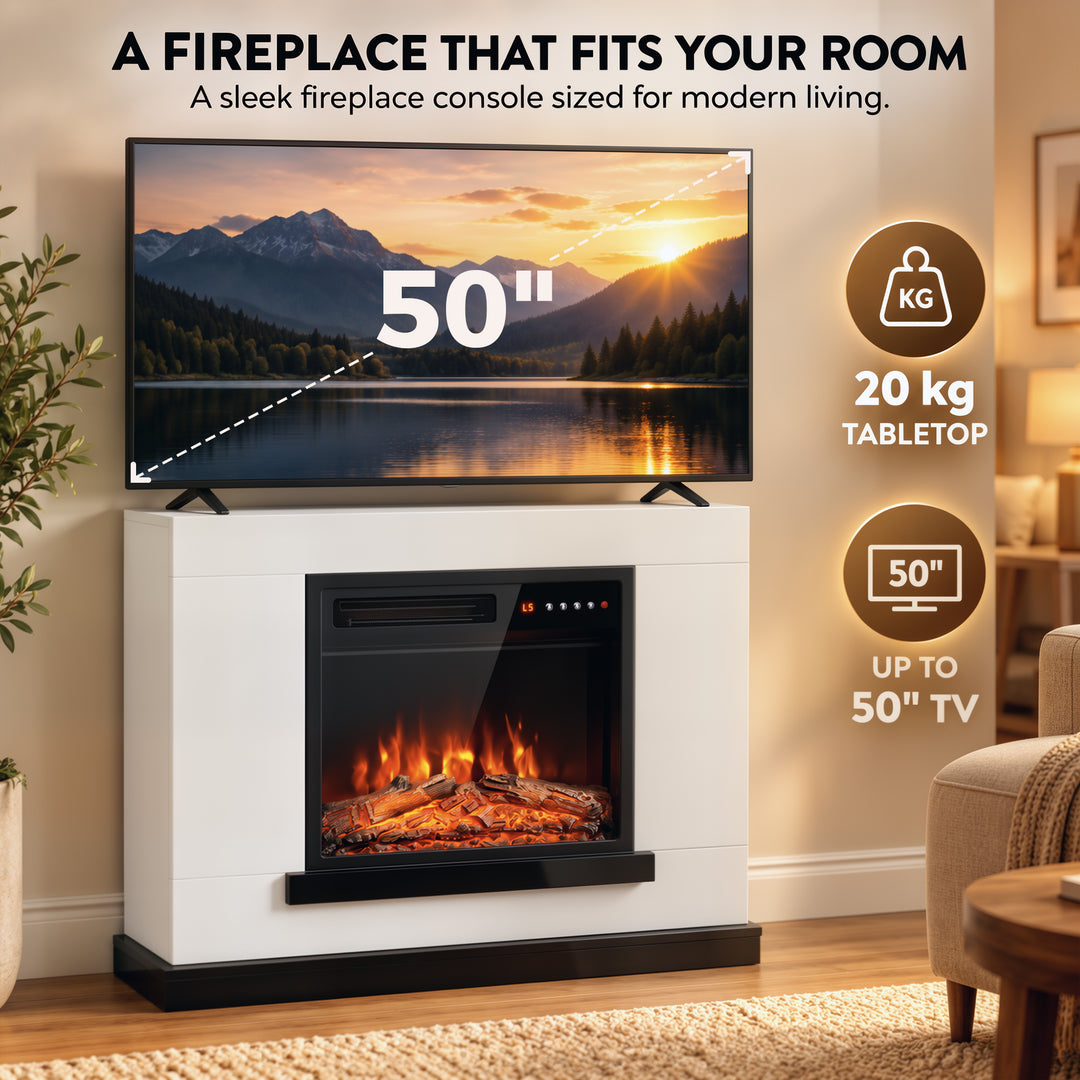 Freestanding Electric Fireplace Suite, Electric Fire and Surround - view 4