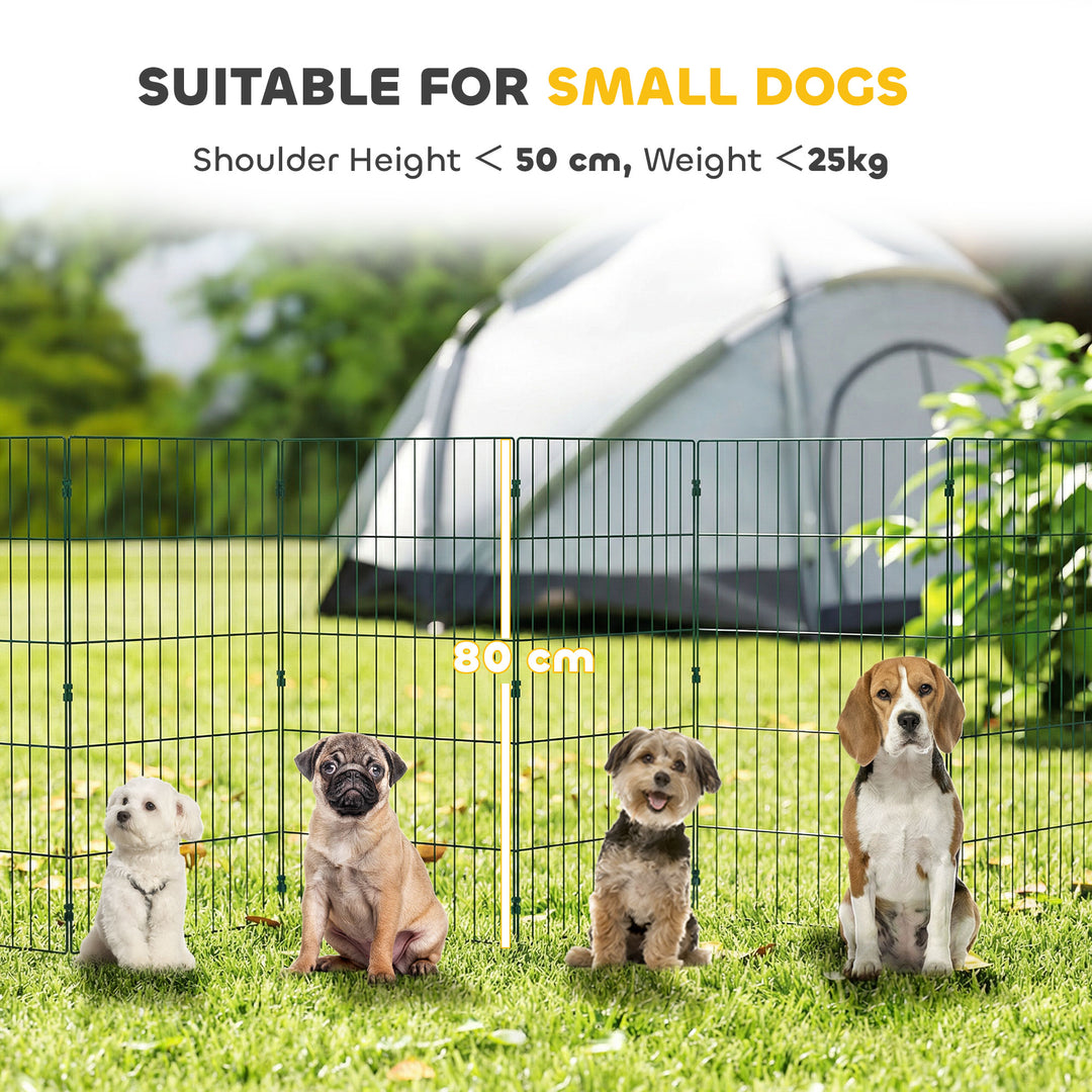 8 Panel Pet Playpen for Medium Dogs Indoor Outdoor 80 cm Height