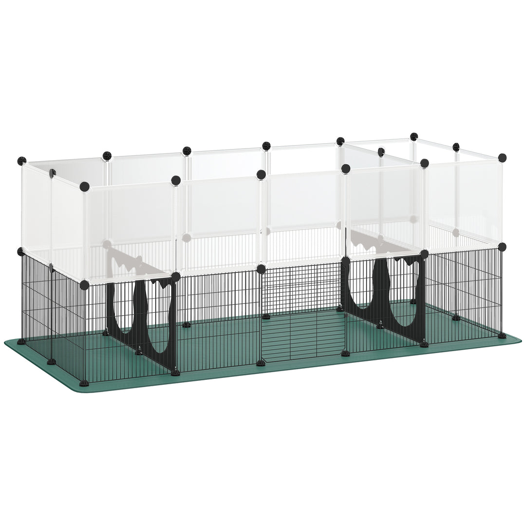 Pet Playpen with Waterproof Mat, DIY Small Animal Enclosure 34 Panels,