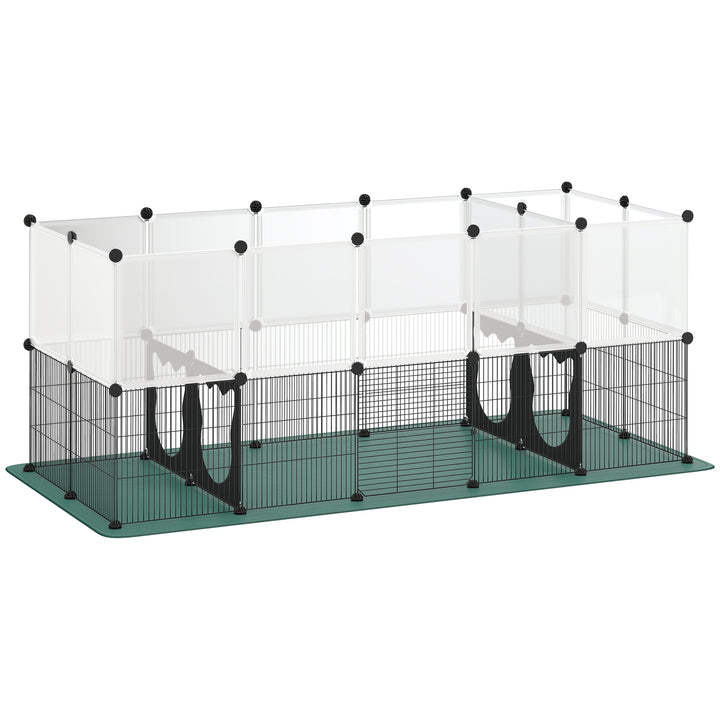 Pet Playpen with Waterproof Mat, DIY Small Animal Enclosure 34 Panels,