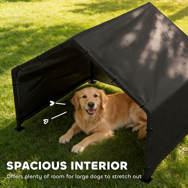 Dog Shade Shelter Outdoor, Dog House Outside with Canopy, Pet Tent for