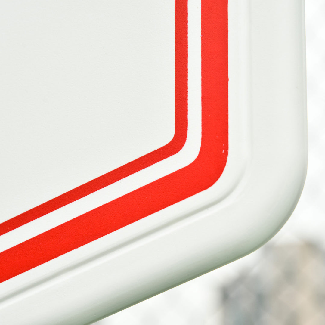 MCL Basketball Hoop Outdoor, Portable Basketball Hoop and Stand with Weighted Base, Portable on Wheels, 1.55-2.1m, for Teens, Juniors, Adults, White