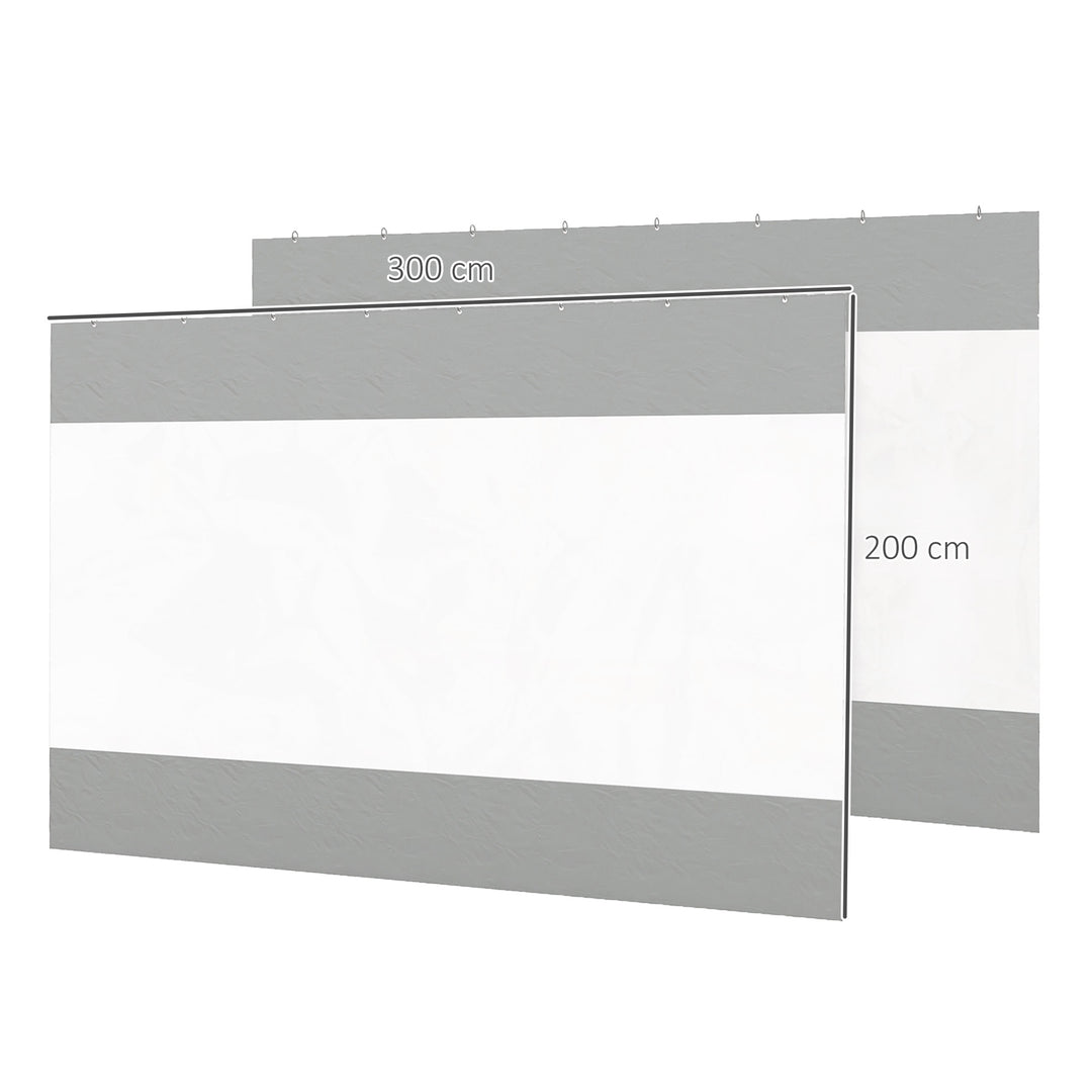 Set of Two 3 x 2m Replacement Pergola Panels - Grey